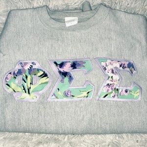 Phi Sigma Sigma letter champion sweatshirt